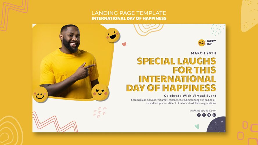 登陆页国际幸福日登陆页全球模板网页模板