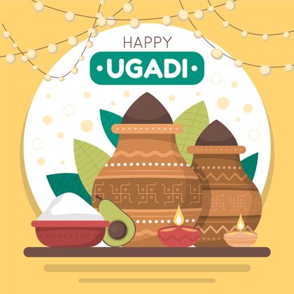 插图平淡快乐？乌加迪插画乌加迪古迪帕德瓦快乐印度