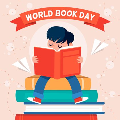 小说世界图书日插图带人阅读书籍公寓设计教育