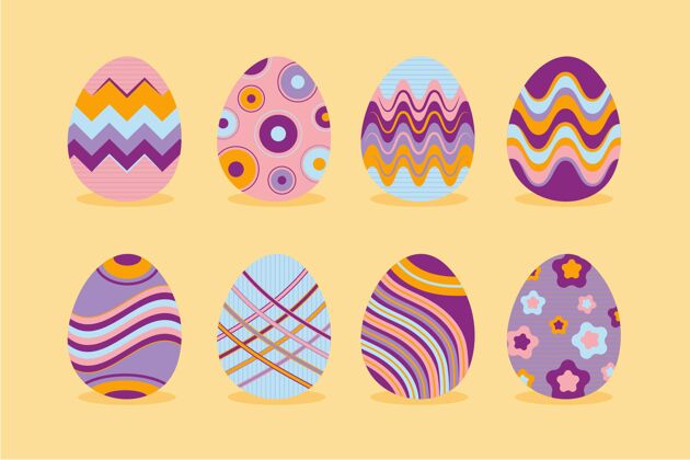 纪念复活节彩蛋收藏插图分类设置