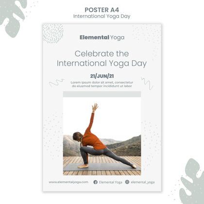 国际国际瑜伽日海报模板海报模板在线课程