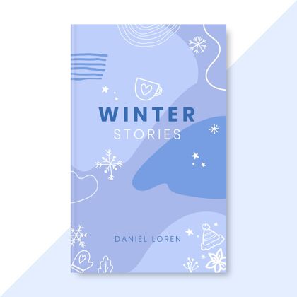 季节涂鸦单色冬季书籍封面单色单色封面