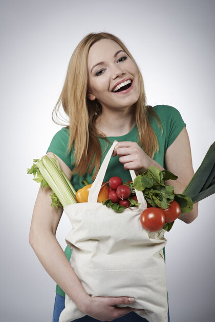 购物健康的食物给你更好的生活回收袋笑健活方式