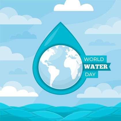 保护平面设计世界水日活动活动自然环境