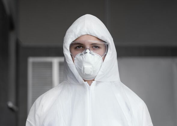 放射性佩戴生物危害防护设备的人员生物危害传染面罩