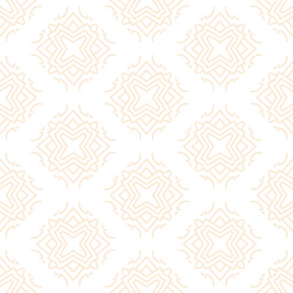 几何豪华装饰曼荼罗设计无缝图案金色伊斯兰装饰阿拉伯