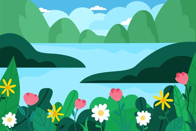 网页模板平面设计春季景观春天花卉季节