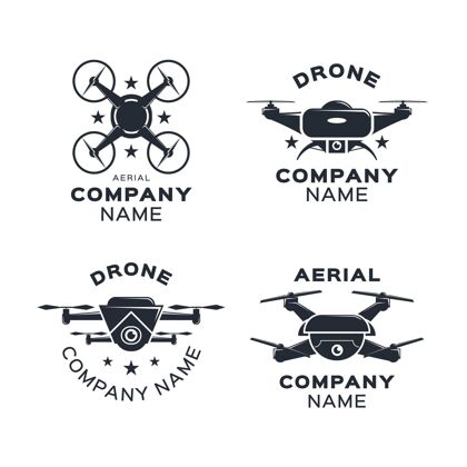 商业标志一套平面设计无人机标志品牌无人机标志