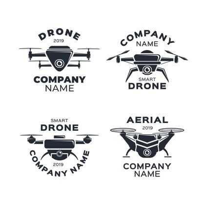 商业平面设计无人机标志收集标识品牌无人机