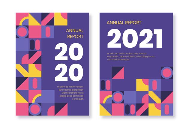年度报告几何年报2020和2021模板数据信息准备印刷