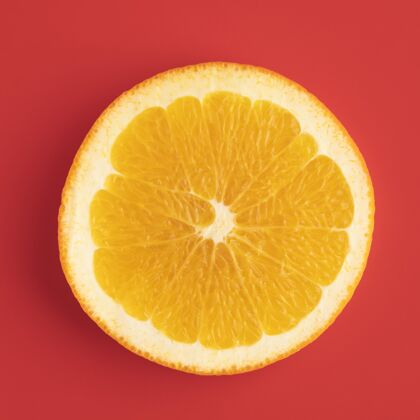 美食橙色切片的顶视图健康水果正餐