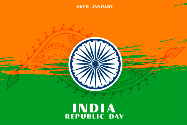 选举佩斯利设计的印度共和日民族国家国旗