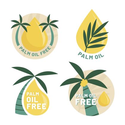 石油棕榈油标志包收获天然标志