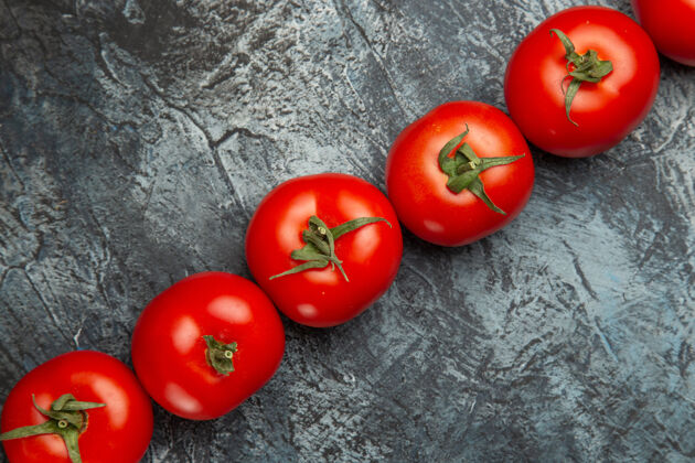 草本顶视图新鲜的红色西红柿红色番茄食品