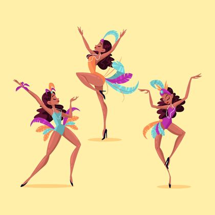 假日巴西嘉年华舞者系列化装舞会狂欢节乐趣