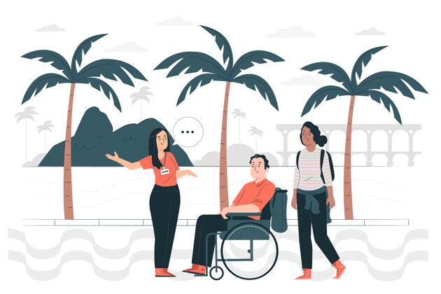 城市里约热内卢概念图文化导游残疾人