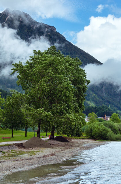 风景阿肯西（阿肯湖）夏季景观（奥地利）蒂罗尔湖天气
