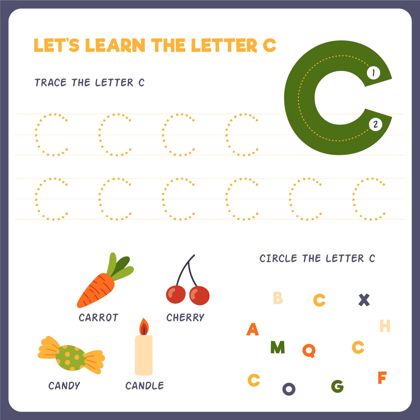 幼儿园字母c儿童工作表活动学校幼儿园