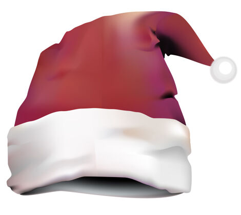 圣诞老人圣诞老人的帽子装饰孤立庆祝