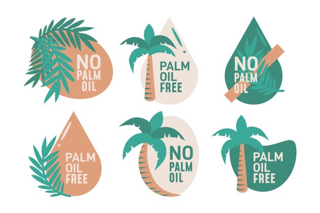 标志棕榈油招牌收藏设置油天然